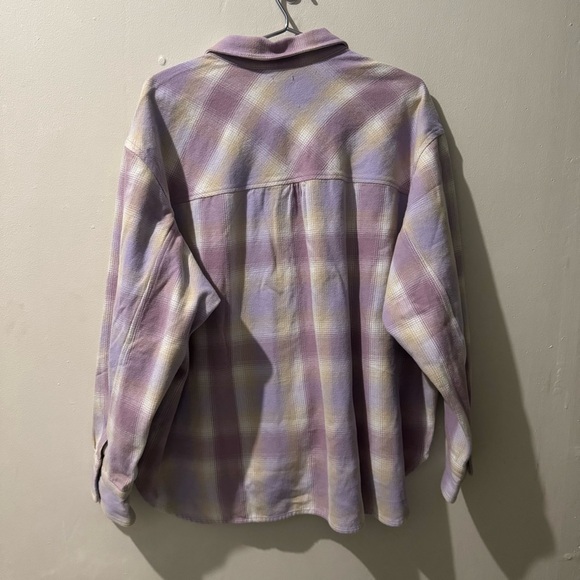 J. Crew Relaxed Button-up Shirt in Lavender Plaid size 2XL - Picture 3 of 8